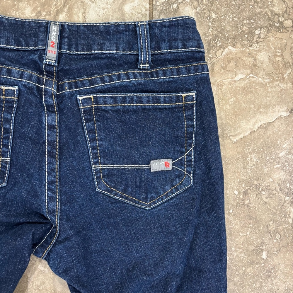 Ariat Women's FR Mid‎ Rise Bootcut Stretch Work Jeans sz 30S - Picture 8 of 14